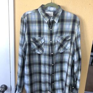 Ralph Lauren DENIM & SUPPLY L FLANNEL GREEN BLUE